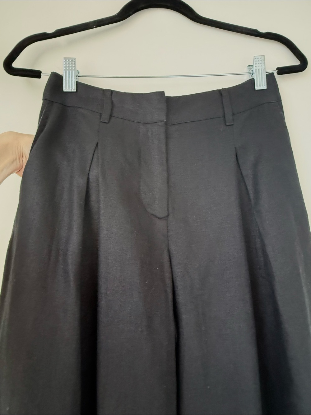 NWOT Reformation Wide Leg Black Linen Asher Pants Pockets Co-ord Top Avail. Sz 2 - Picture 9 of 11